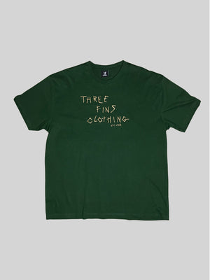 Carved Embroidery Tee - Forest Green