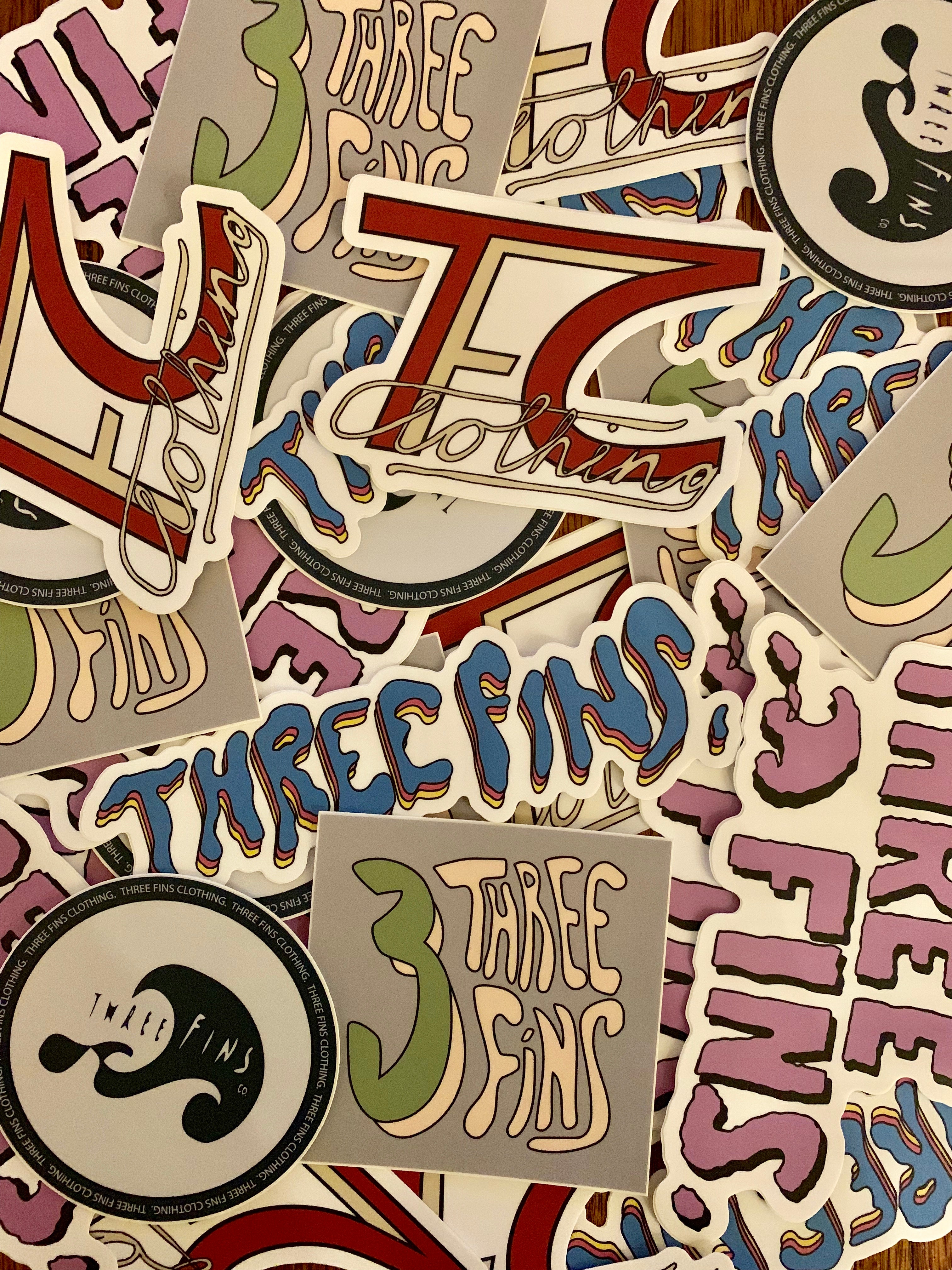 Three Fins Sticker Pack